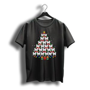 Funny Samoyed Christmas Tree With Santa Hats Gifts And T-Shirt