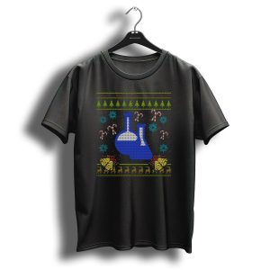 Funny Science Holiday Flask Ugly Christmas T-Shirt