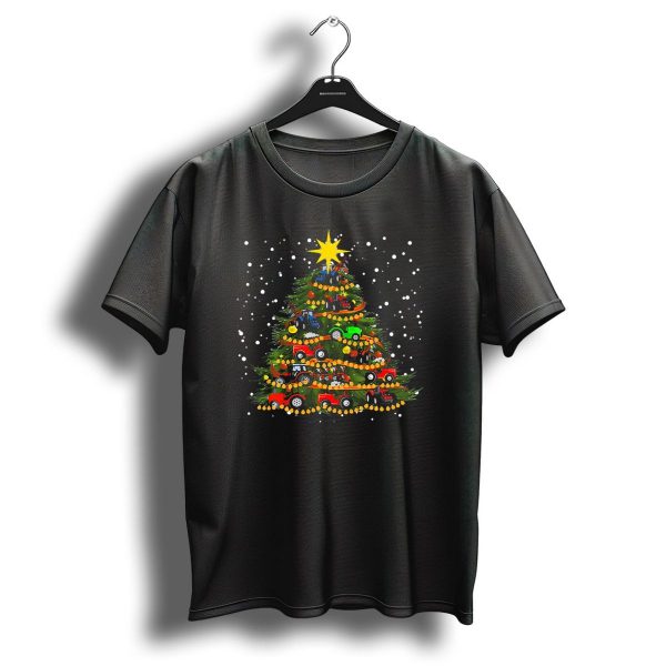 Funny Tractor Christmas Tree Costume Far Combining Festive Farm Spirit T Shirt 1 t shirt 1