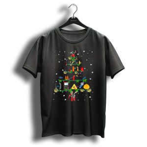 Funny Welder Christmas Tree Decor With Hard Hat And Welding Tools T-Shirt