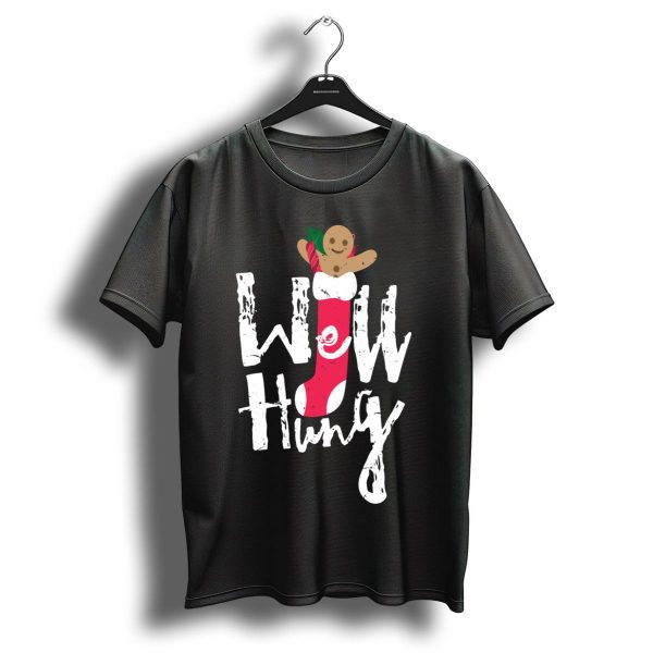 Funny Well Hung Christmas Stocking With Gingerbread Man T Shirt 1 t shirt 1