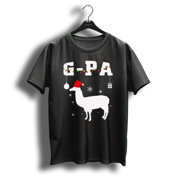 G Pa Christmas Llama Santa Hat Snowflakes T Shirt 1 t shirt 1