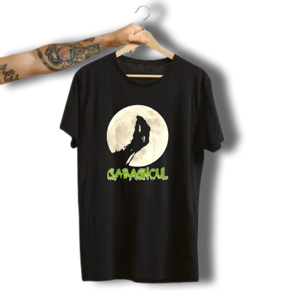 Gabaghoul Funny Hand Moon Halloween Wolf Howling At Full Moon T Shirt t shirt 1