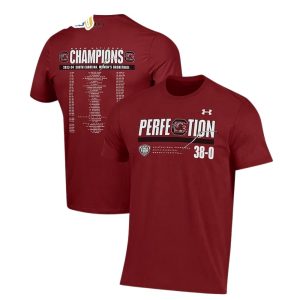 Gamecocks 2024 Womens Basketball National Champions Perfection Schedule All-Over Print T Shirt