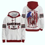 South Carolina Gamecocks 2025 Stand For The Flag Kneel For The Cross All-Over Print Hoodie
