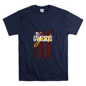 Gamecocks Football Flag Helmet Stars Stripes T-Shirt