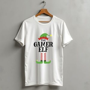 Gamer Elf Matching Family Group Christmas Holiday Costume T-Shirt