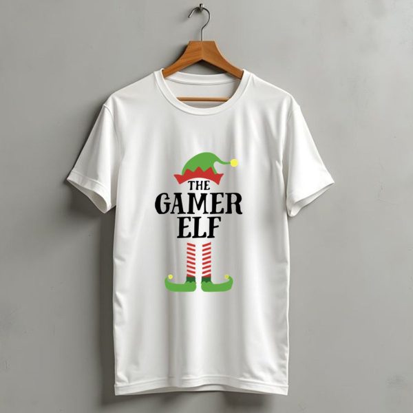 Gamer Elf Matching Family Group Christmas Holiday Costume T Shirt 1 t shirt 1