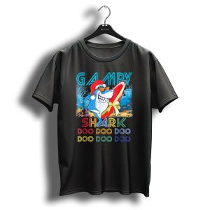 Gampy Shark Doo Doo Doo Christmas Holiday Party T-Shirt