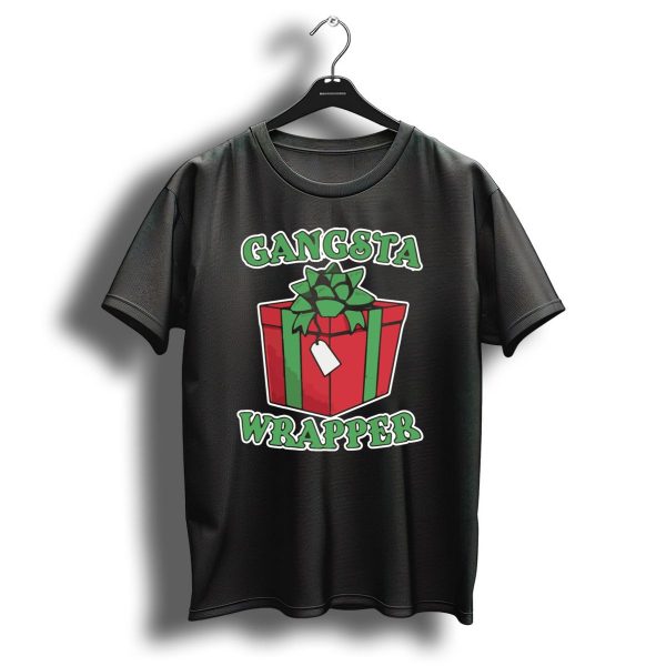 Gangsta Wrapper Christmas Holiday Party Gift Box T Shirt 1 t shirt 1