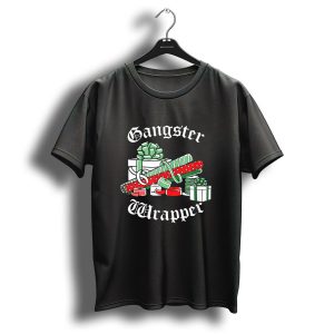 Gangster Wrapper Funny Christmas Presents Rolls And Ribbons T-Shirt