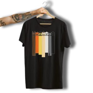 Gay Bear Halloween Monsters Werewolf Pumpkin Ghost Dracula Gray Wolf Rainbow Stripes T-Shirt
