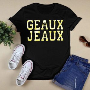 Geaux Jeaux Joe Burrow Lsu Football Paw Prints T-Shirt