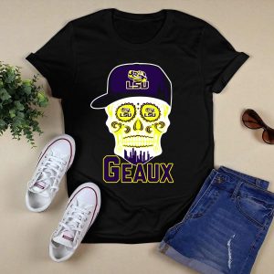 Geaux Lsu Tigers Skull With Logo And Hat T-Shirt