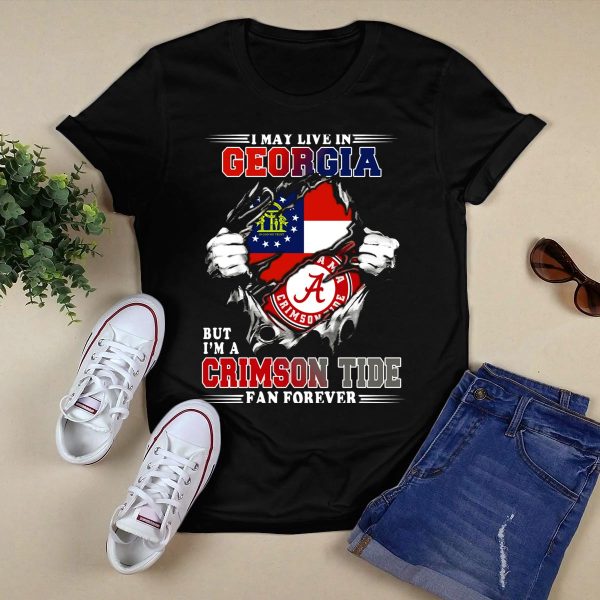 Georgia Alabama Crimson Tide Fan Forever T Shirt Style 1 Black 1