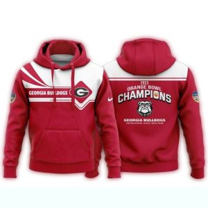 Georgia Bulldogs 2023 Orange Bowl Champions All-Over Print Hoodie