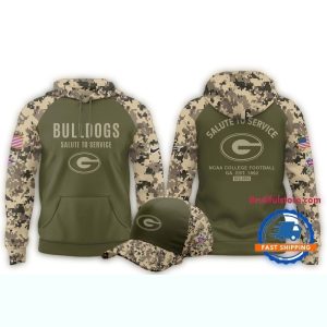 Georgia Bulldogs 2025 Ncaa Salute To Service All-Over Print Hoodie