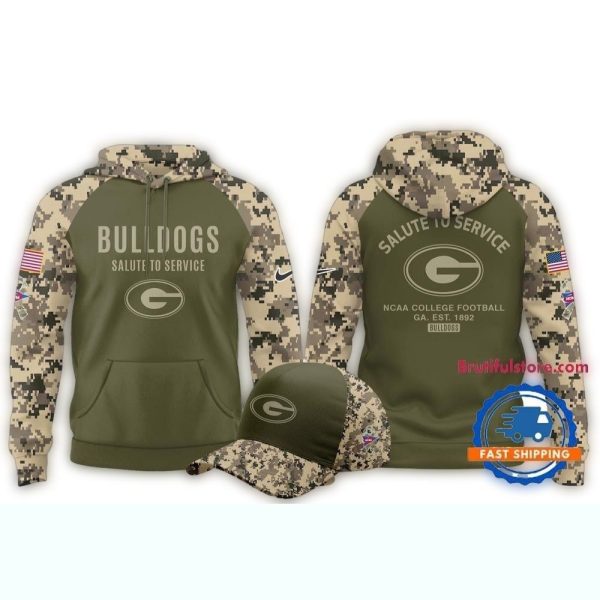 Georgia Bulldogs 2025 NCAA Salute To Service Limited New Hoodie 1