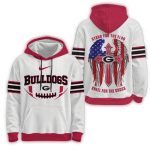 Georgia Bulldogs Stand For The Flag Kneel For The Cross All-Over Print Hoodie