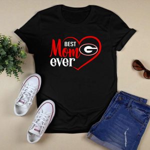 Georgia Bulldogs Best Mom Ever Heart T Shirt