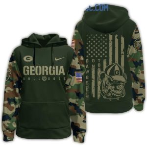 Georgia Bulldogs Camouflage Soldier Fight For American Freedom All-Over Print Hoodie