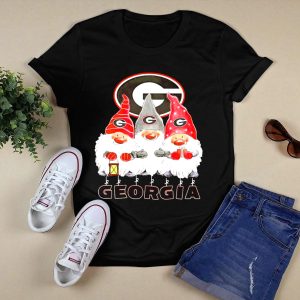 Georgia Bulldogs Christmas Gnome Trio T Shirt