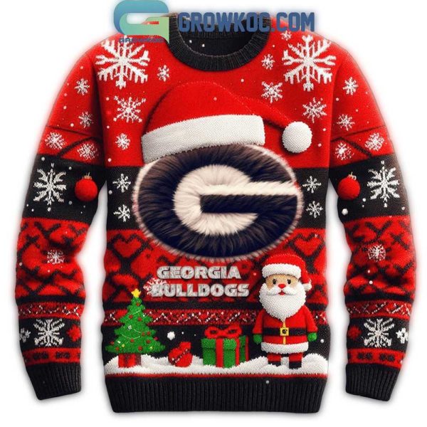 Georgia Bulldogs Christmas Time Celebration Ugly Sweater 1