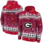 Georgia Bulldogs Christmas Trees All-Over Print Hoodie