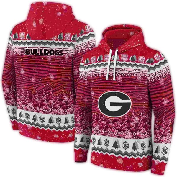 Georgia-Bulldogs-Christmas-Trees-AOP-Hoodie-1 Georgia Bulldogs Christmas Trees AOP Hoodie 1