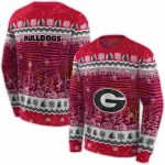 Georgia Bulldogs Christmas Trees All-Over Print Sweatshirt