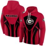 Georgia Bulldogs Concentric Lines All-Over Print Hoodie