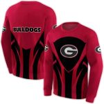 Georgia Bulldogs Concentric Lines All-Over Print Sweatshirt