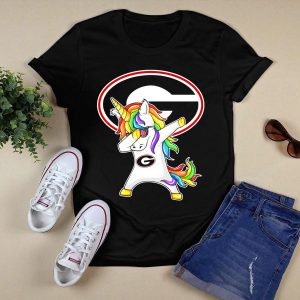 Georgia Bulldogs Dabbing Unicorn T Shirt