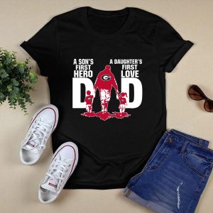 Georgia Bulldogs Dad Sons First Hero Daughters First Love Shirt