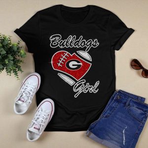Georgia Bulldogs Diamond Heart Bulldogs Girl Shirt