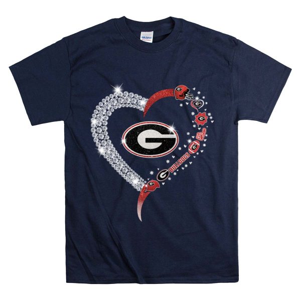 Georgia Bulldogs Diamond Heart Navy