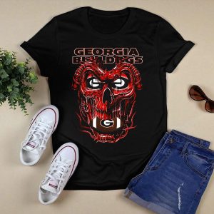 Georgia Bulldogs Dragonskull G Logo Football T Shirt