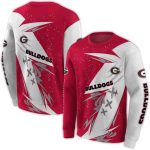 Georgia Bulldogs Dynamic Slash All-Over Print Sweatshirt