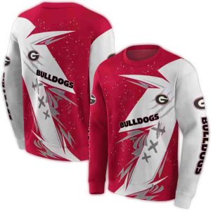 Georgia Bulldogs Dynamic Slash All-Over Print Sweatshirt