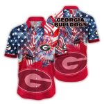 Georgia Bulldogs Flag American For 4Th Of July Hawaiian Shirt