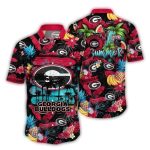 Georgia Bulldogs Floral Fruit Summer Pattern Hawaiian Shirt