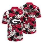 Georgia Bulldogs Flower Blossom Pattern Hawaiian Shirt