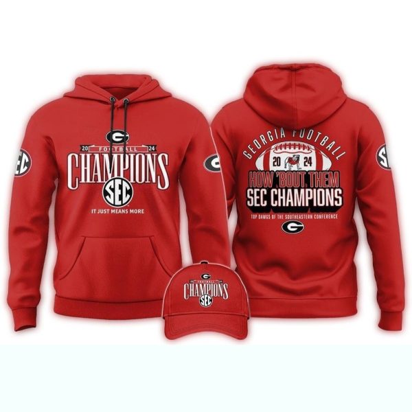 Georgia Bulldogs Football Champions Of SEC Championship 2024 AOP Hoodie 1
