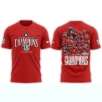 Georgia Bulldogs Football Champions Of Sec Championship 2024 All-Over Print T-Shirt