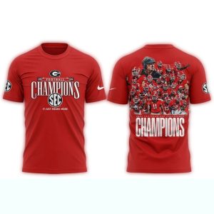 Georgia Bulldogs Football Champions Of Sec Championship 2024 All-Over Print T-Shirt