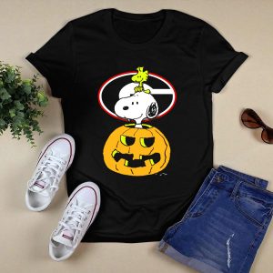 Georgia Bulldogs Football Halloween Snoopy And Woodstock T Shirt