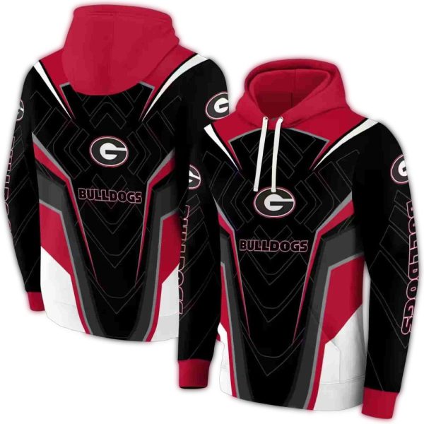 Georgia Bulldogs Futuristic Pattern AOP Hoodie 1