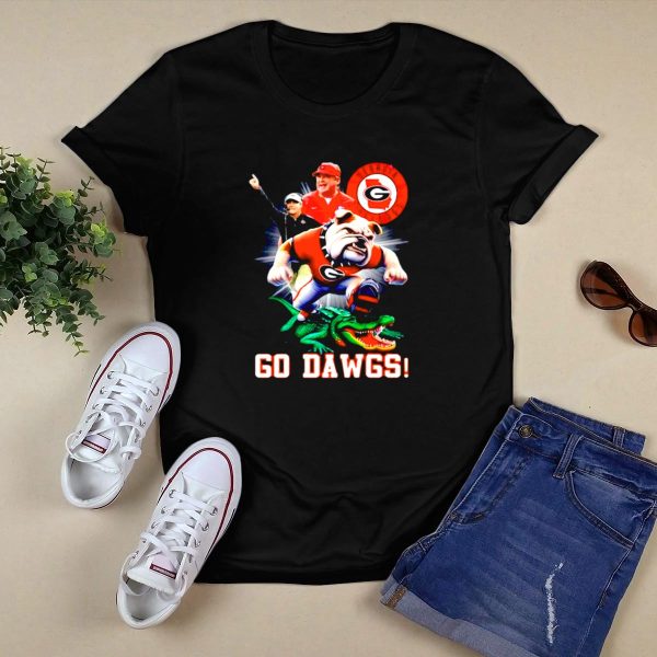 Georgia Bulldogs Go Dawgs Coaches Mascot Gator Rivalry T Shirt 1