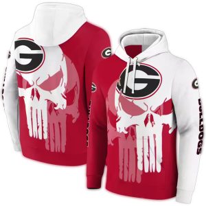 Georgia Bulldogs Graphic Punisher All-Over Print Hoodie