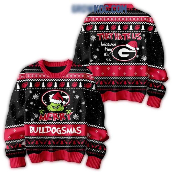 Georgia Bulldogs Grinch Christmas Merry Bulldogsmas Ugly Sweater 1